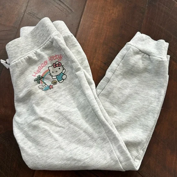 Hello Kitty Light Gray Kids Sweatpants - Picture 1 of 4